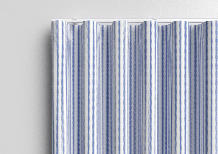 Lace Stripes, Soft Blue - Made to Measure Curtains - Image 13